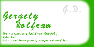 gergely wolfram business card